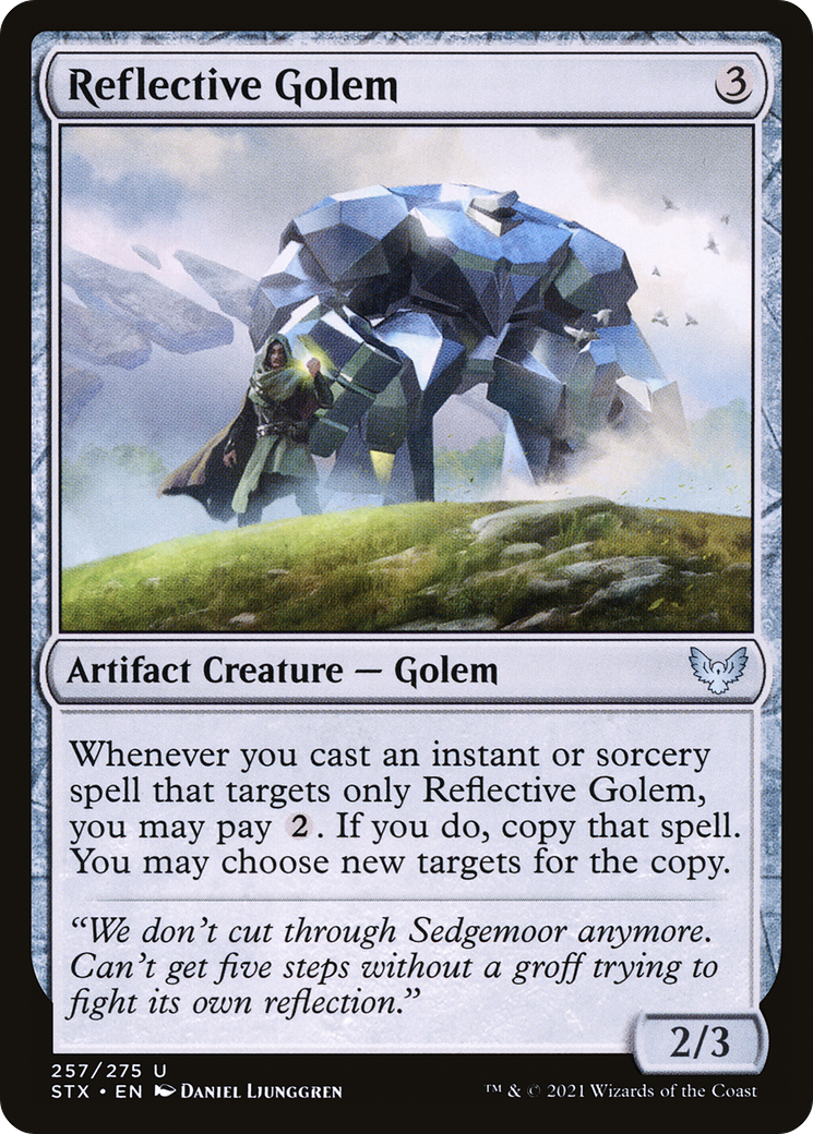 Reflective Golem (STX-257) [Strixhaven: School of Mages] Foil