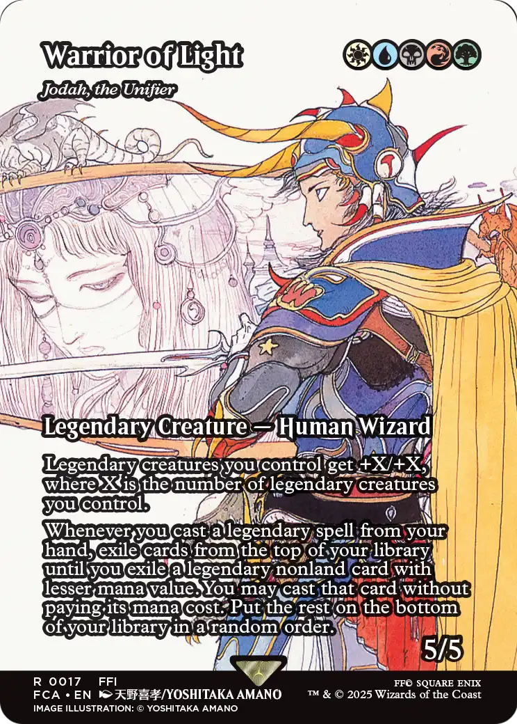 Warrior of Light - Jodah, the Unifier (Showcase) (FCA-017) (Borderless) [FINAL FANTASY: Through the Ages] Foil