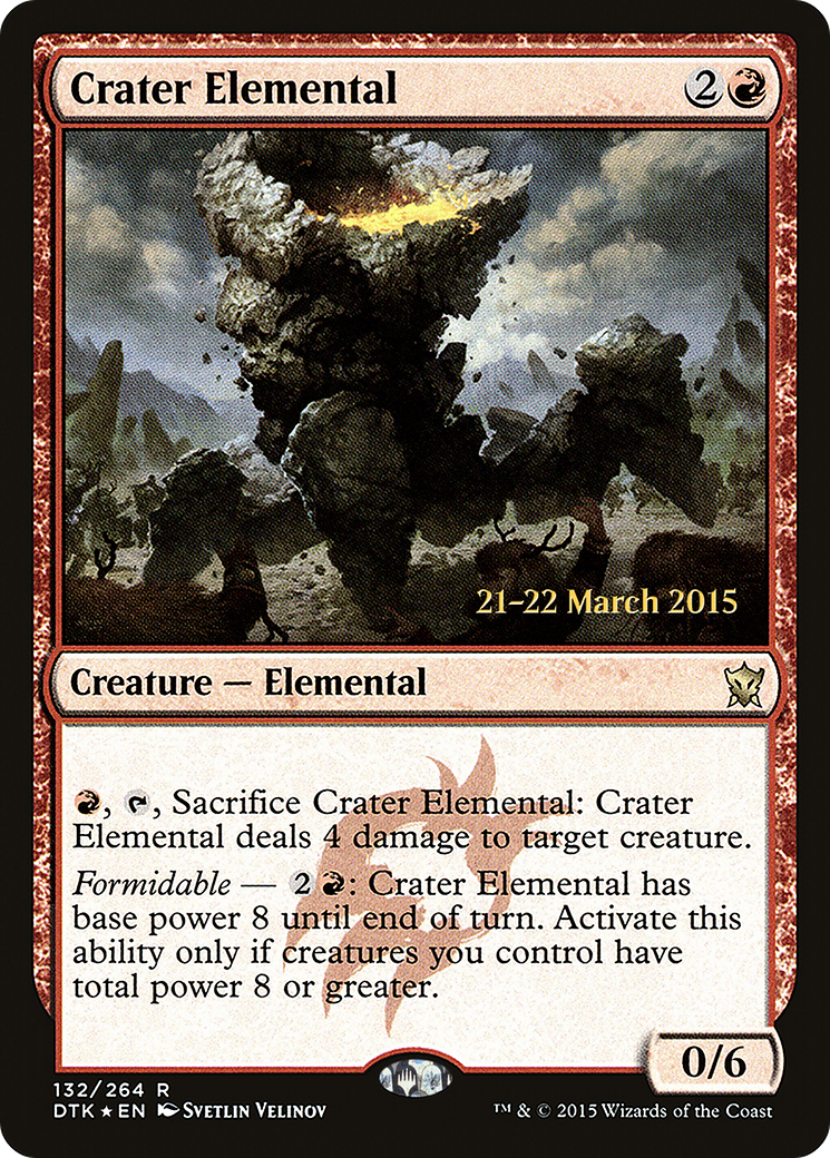 Crater Elemental (PRE-132S) [Dragons of Tarkir Promos] Foil