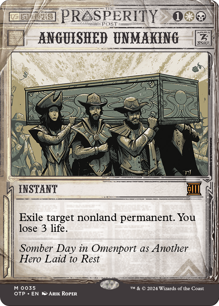 Anguished Unmaking (OTP-035) (Showcase) (Borderless) [Breaking News]