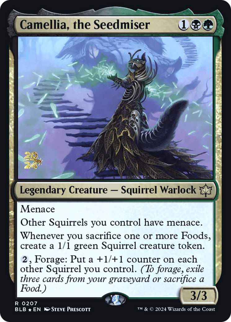 Camellia, the Seedmiser (PRE-207) [Bloomburrow Promos] Foil