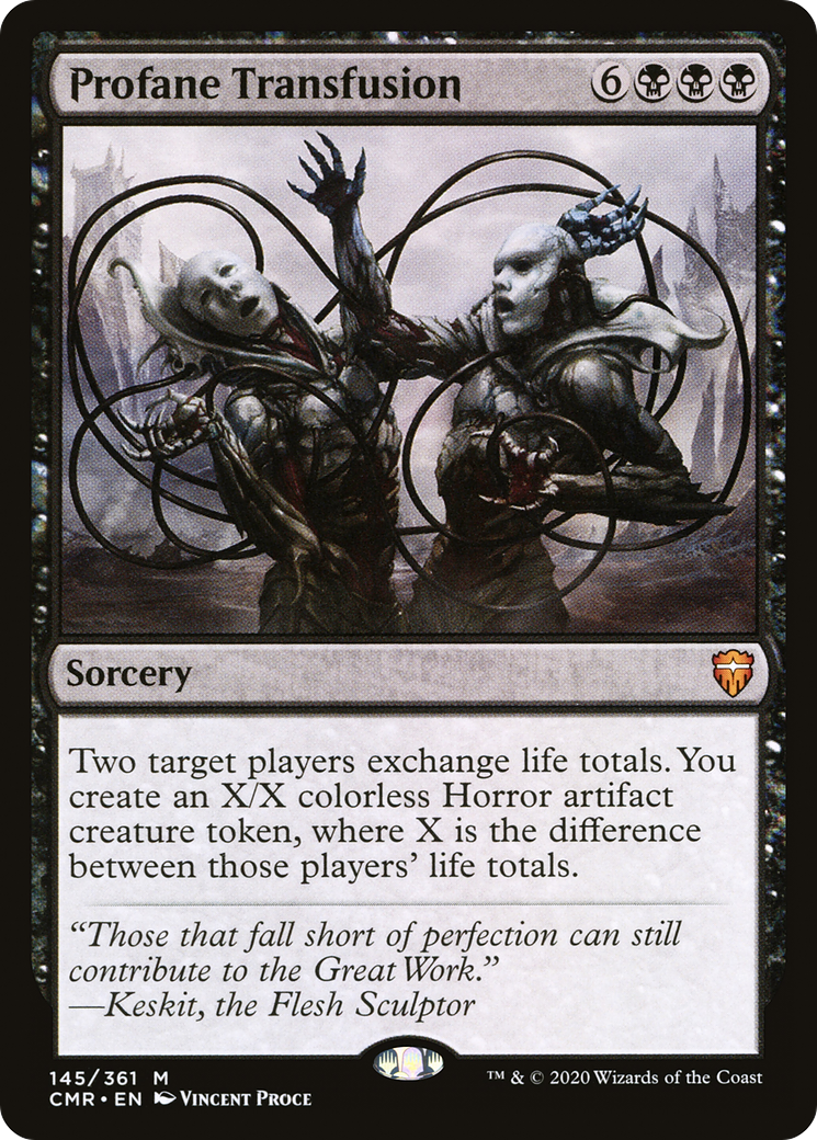 Profane Transfusion (CMR-145) [Commander Legends] Foil