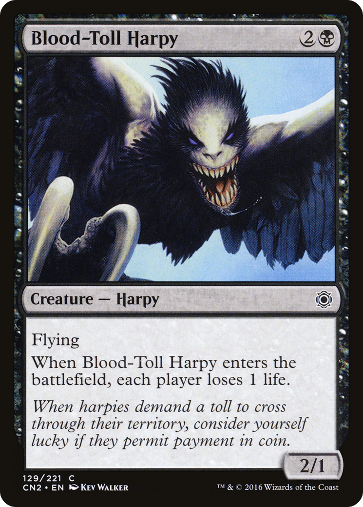 Blood-Toll Harpy (CN2-129) [Conspiracy: Take the Crown] Foil