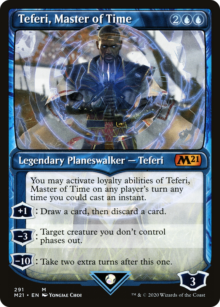 Teferi, Master of Time (Showcase) (M21-291) [Core Set 2021] Foil