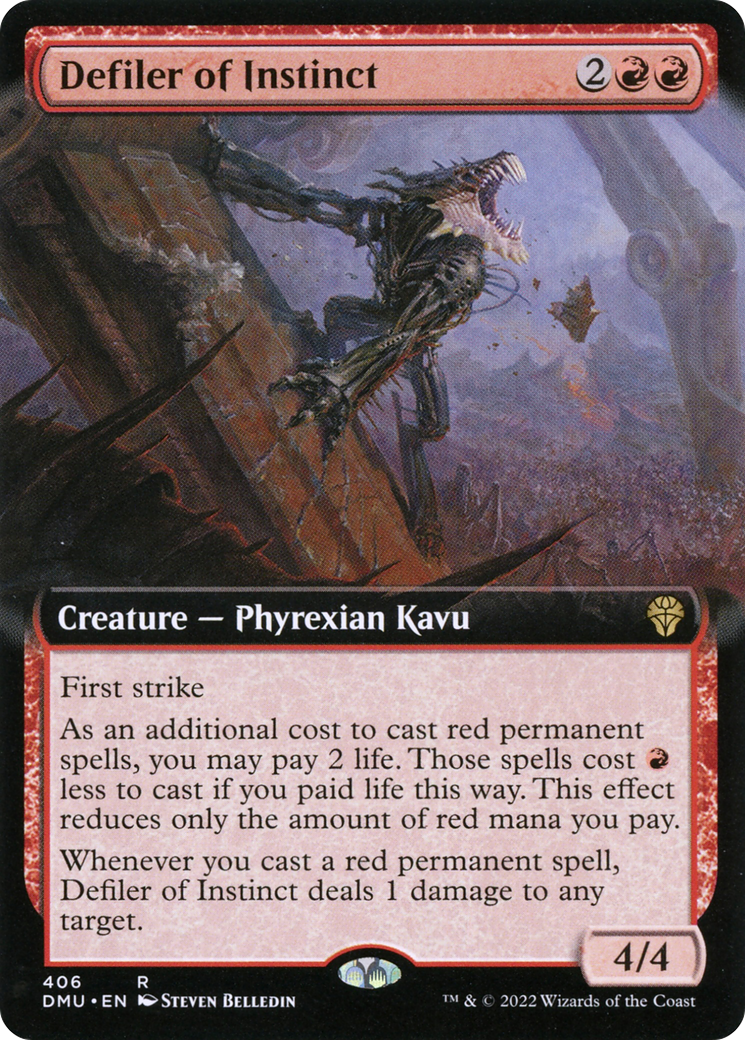 Defiler of Instinct (Extended Art) (DMU-406) [Dominaria United]