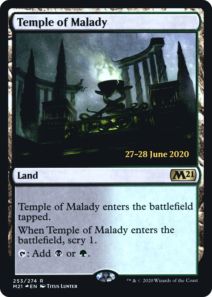 Temple of Malady (M21) (PRE-253S) [Core Set 2021 Promos] Foil