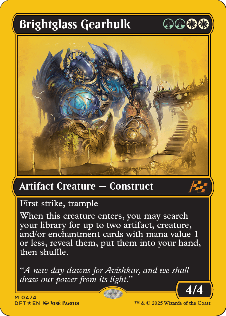 Brightglass Gearhulk (First-Place Foil) (DFT-474) [Aetherdrift] Foil