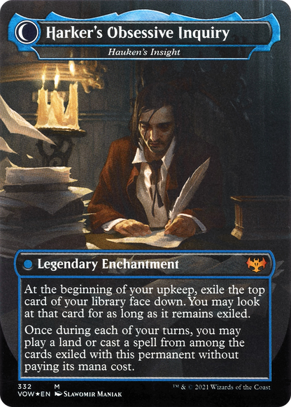 Jonathan Harker - Jacob Hauken, Inspector (VOW-332) (Borderless) [Innistrad: Crimson Vow] Foil