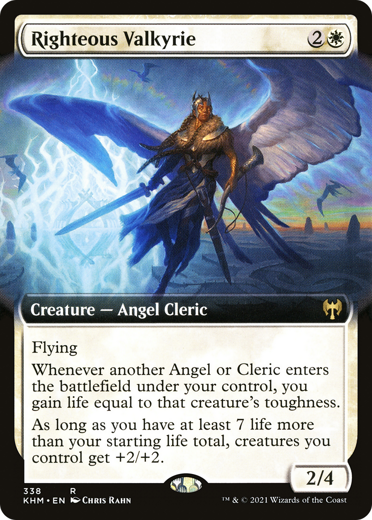 Righteous Valkyrie (Extended Art) (KHM-338) [Kaldheim] Foil