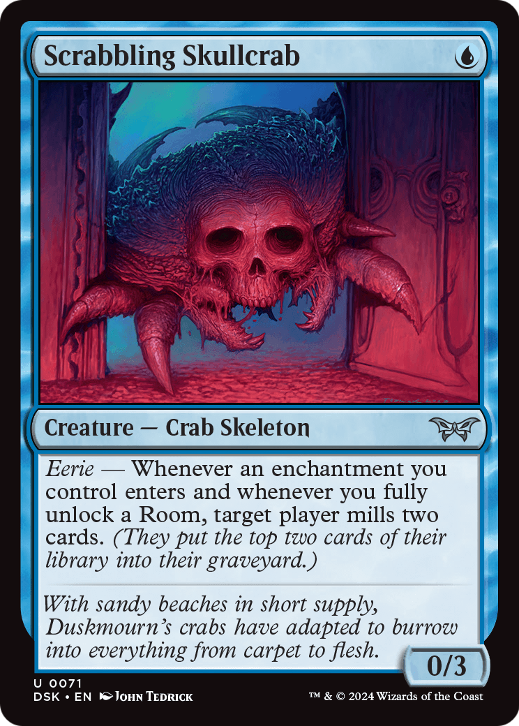 Scrabbling Skullcrab (DSK-071) [Duskmourn: House of Horror] Foil