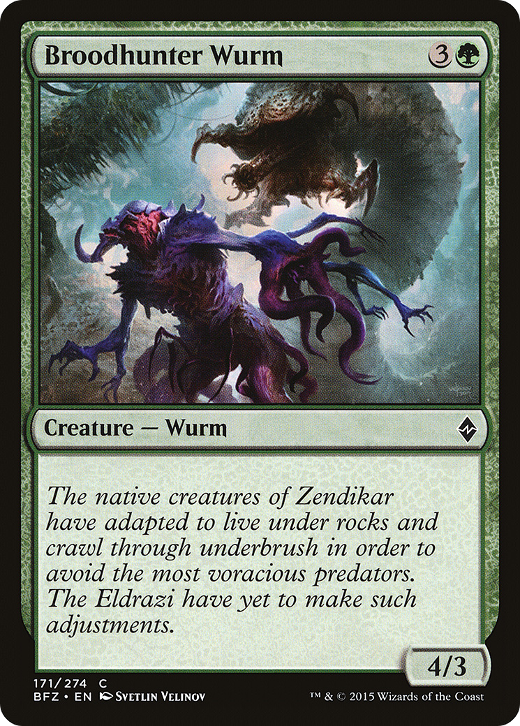 Broodhunter Wurm (BFZ-171) [Battle for Zendikar] Foil