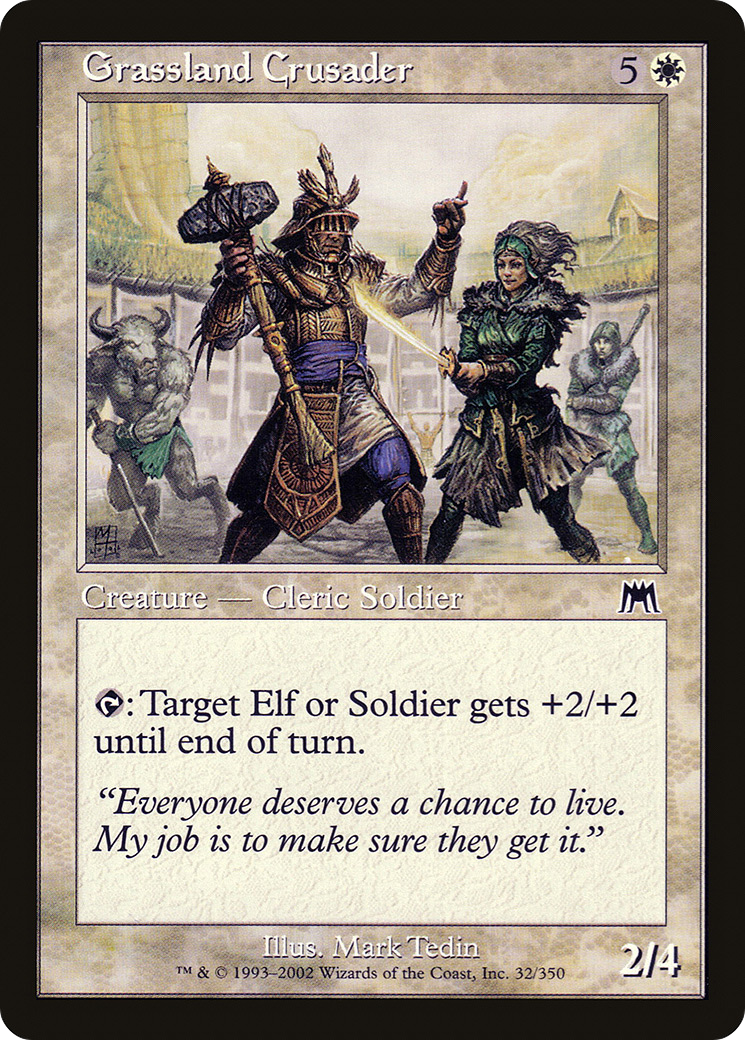 Grassland Crusader (ONS-032) [Onslaught] Foil