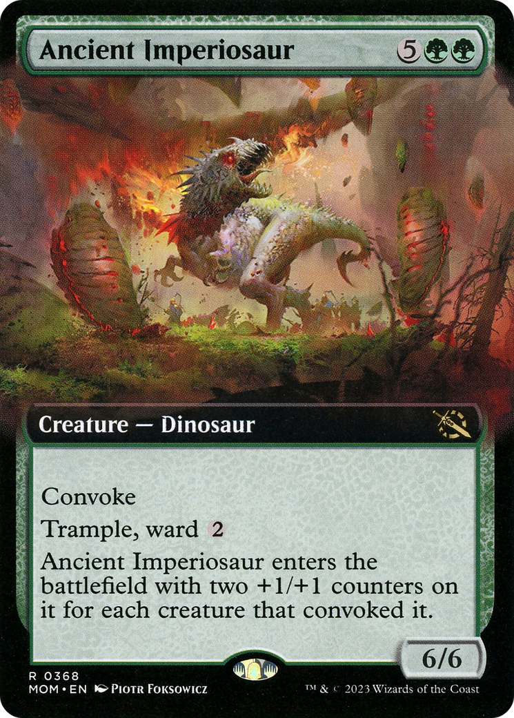 Ancient Imperiosaur (Extended Art) (MOM-368) [March of the Machine] Foil