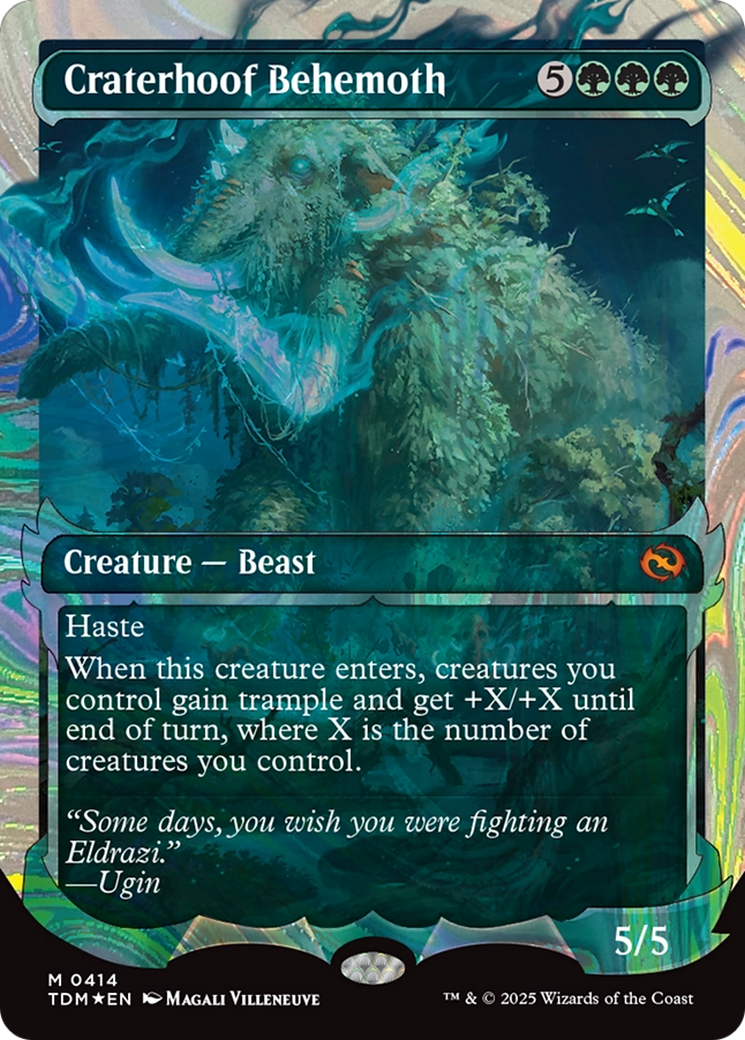 Craterhoof Behemoth (Showcase) (Halo Foil) (TDM-414) [Tarkir: Dragonstorm] Foil