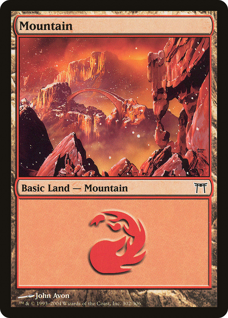 Mountain (CHK-302) [Champions of Kamigawa] Foil