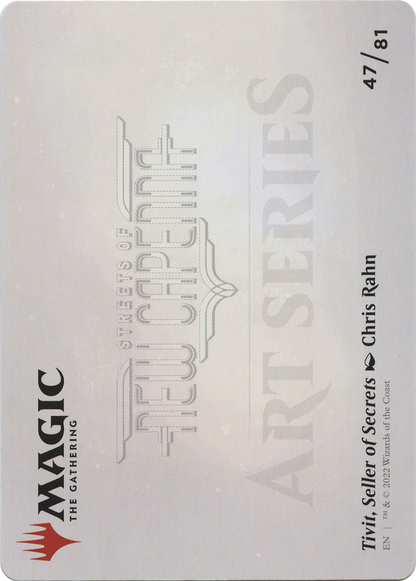 Tivit, Seller of Secrets // Tivit, Seller of Secrets (ASNC-047) (Borderless) [New Capenna Art Series] Foil