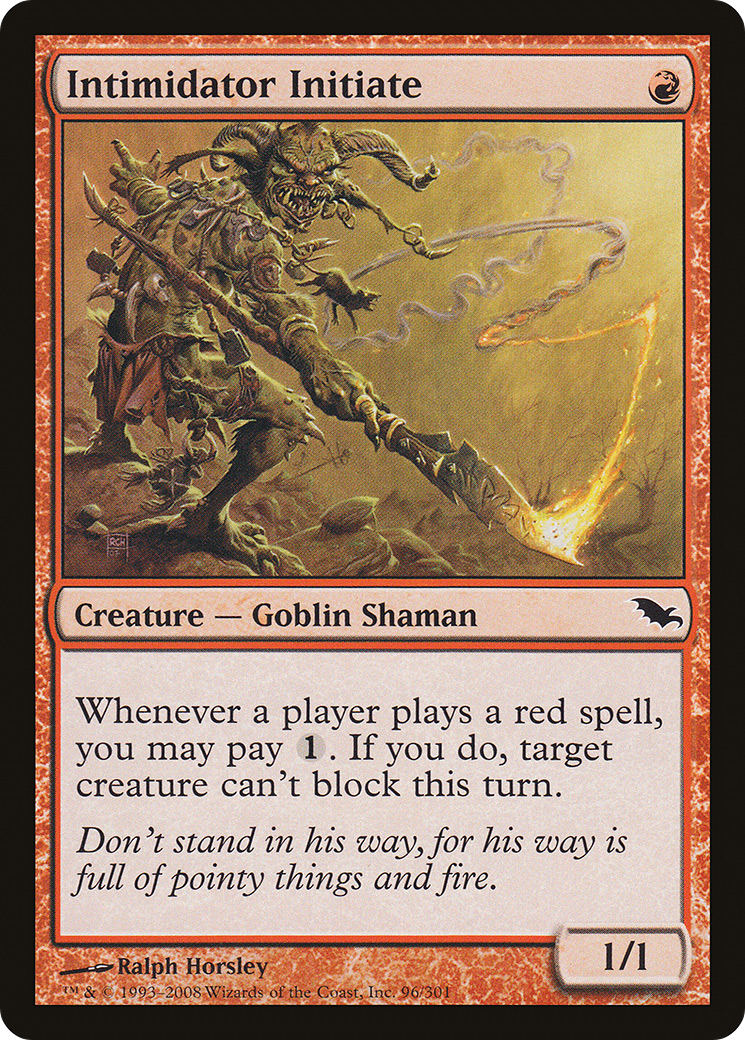 Intimidator Initiate (SHM-096) [Shadowmoor]