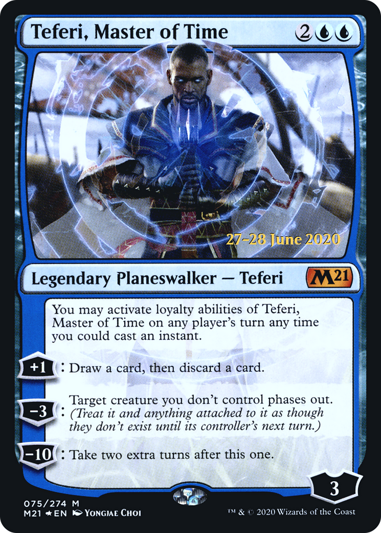 Teferi, Master of Time (PRE-75S) [Core Set 2021 Promos] Foil