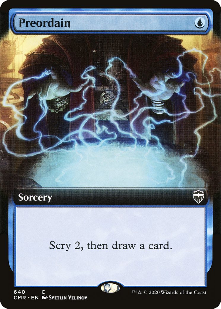 Preordain (Extended Art) (CMR-640) [Commander Legends] Foil
