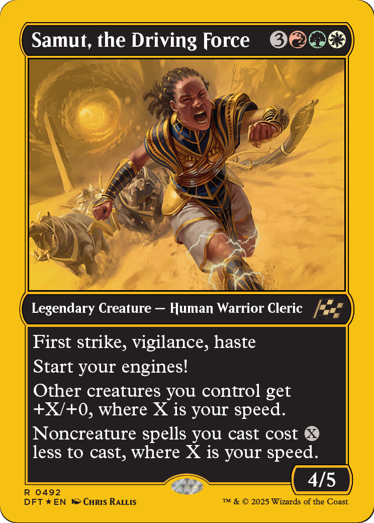 Samut, the Driving Force (First-Place Foil) (DFT-492) [Aetherdrift] Foil