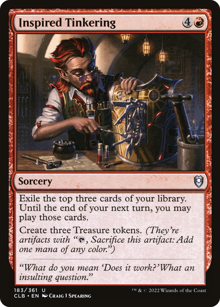 Inspired Tinkering (CLB-183) [Commander Legends: Battle for Baldur's Gate] Foil