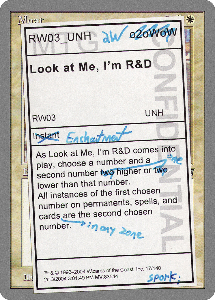 Look at Me, I'm R&D (UNH-017) [Unhinged] Foil
