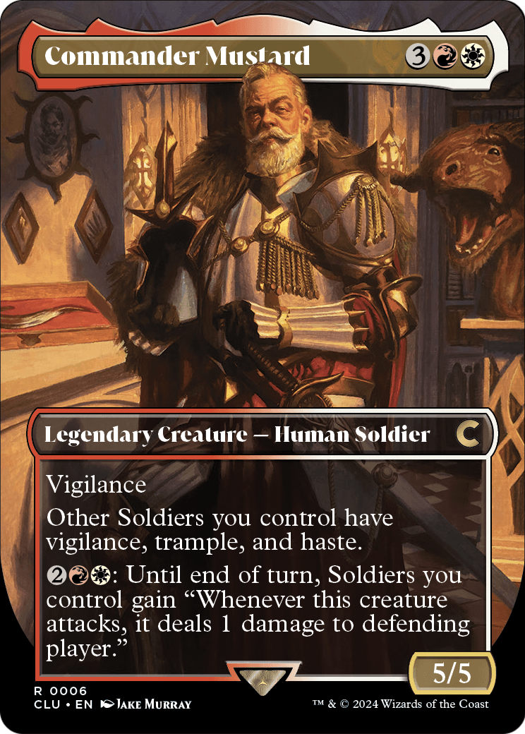 Commander Mustard (Borderless) (CLU-006) [Ravnica: Clue Edition]
