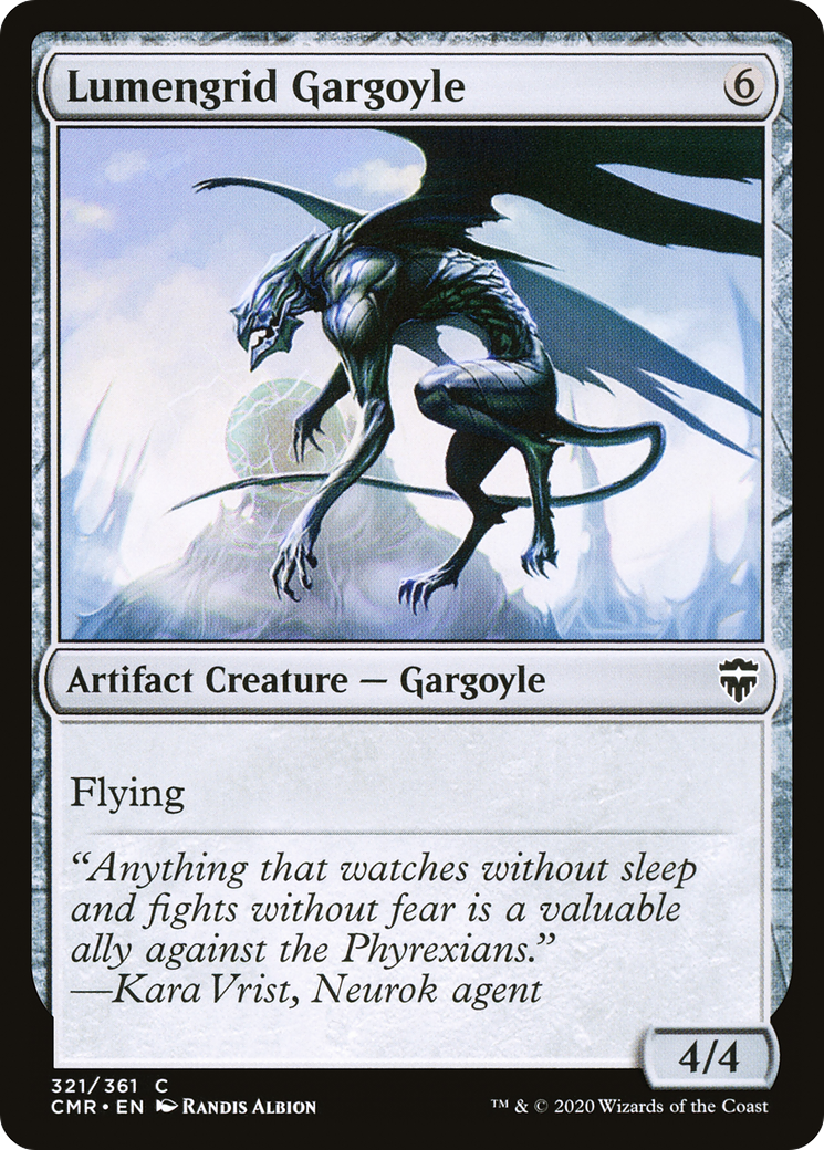 Lumengrid Gargoyle (CMR-321) [Commander Legends] Foil