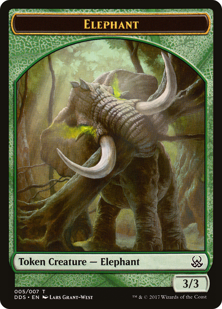 Elephant Token (DDS-005) [Duel Decks: Mind vs. Might Tokens]