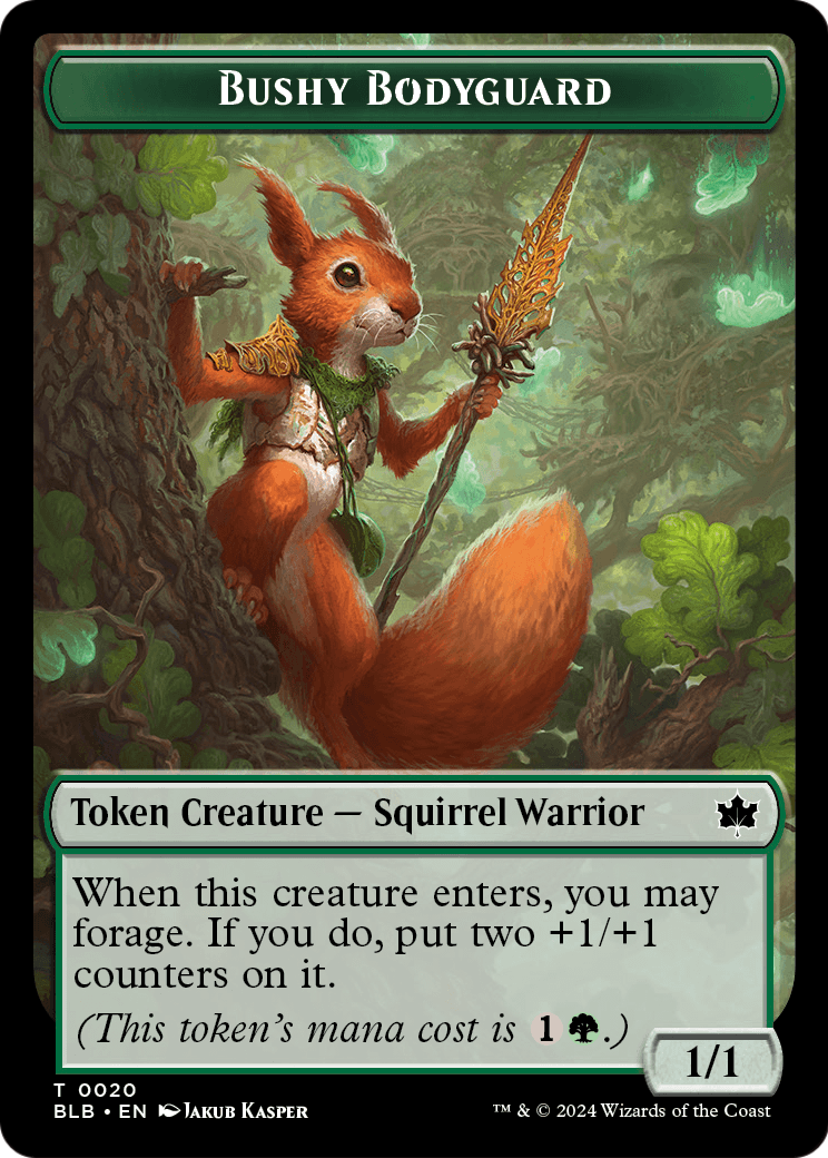 Bushy Bodyguard Token (BLB-020) [Bloomburrow Tokens]