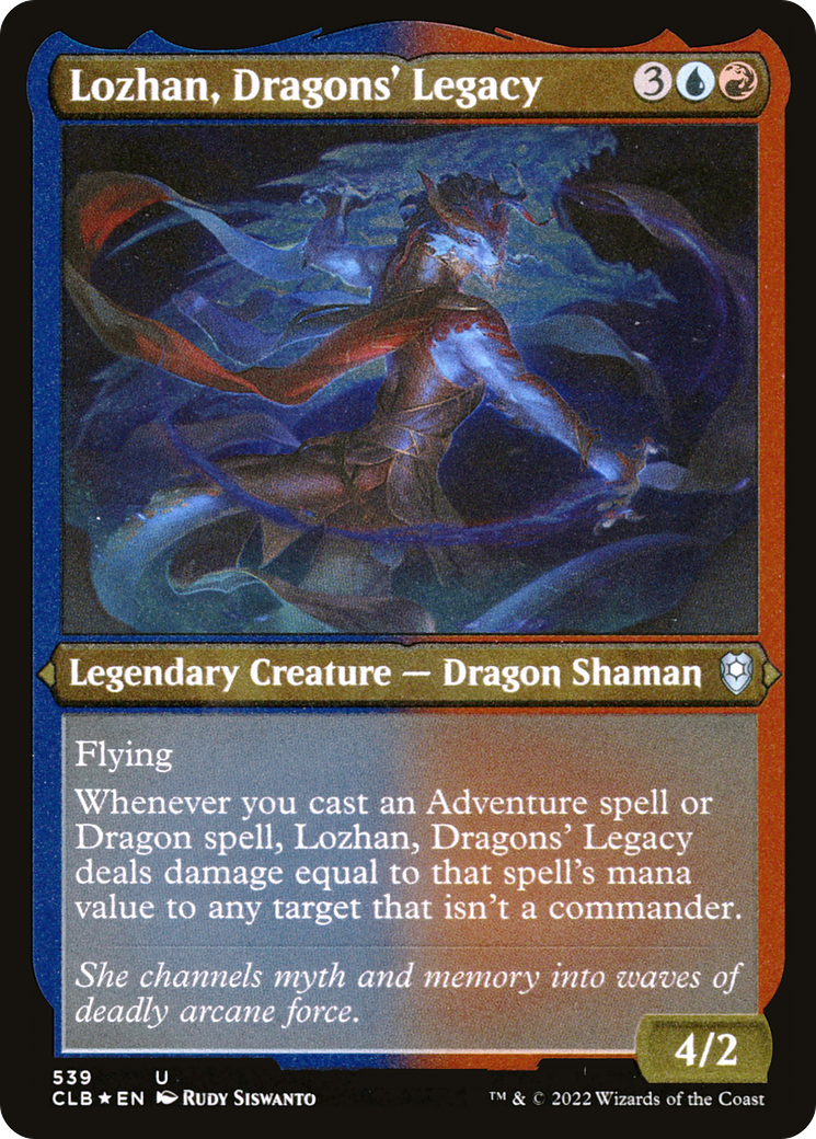 Lozhan, Dragons' Legacy (Foil Etched) (CLB-539) [Commander Legends: Battle for Baldur's Gate] Foil