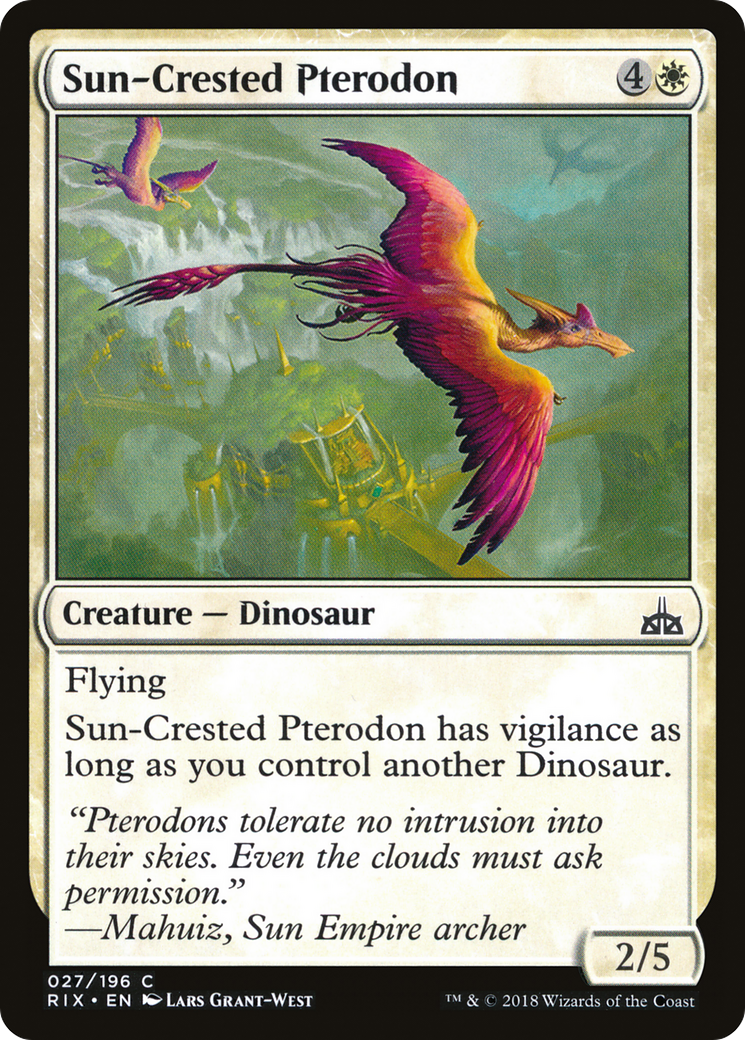 Sun-Crested Pterodon (RIX-027) [Rivals of Ixalan] Foil