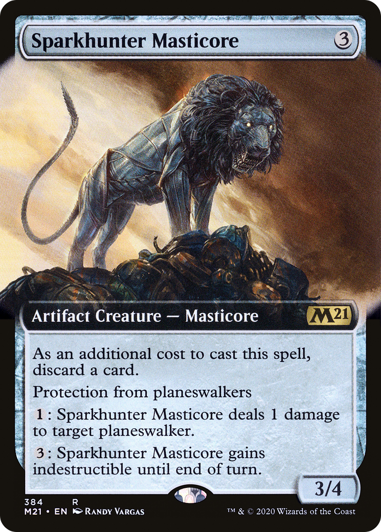 Sparkhunter Masticore (Extended Art) (M21-384) [Core Set 2021] Foil