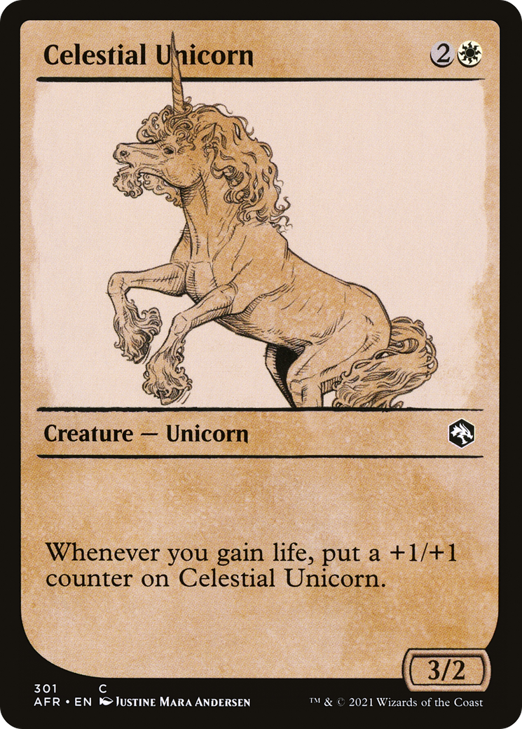 Celestial Unicorn (Showcase) (AFR-301) [Adventures in the Forgotten Realms] Foil