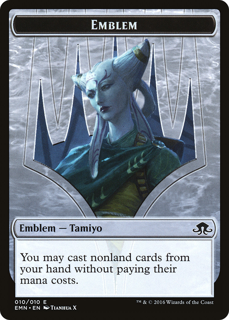 Emblem - Tamiyo, Field Researcher (EMN-010) [Eldritch Moon Tokens]
