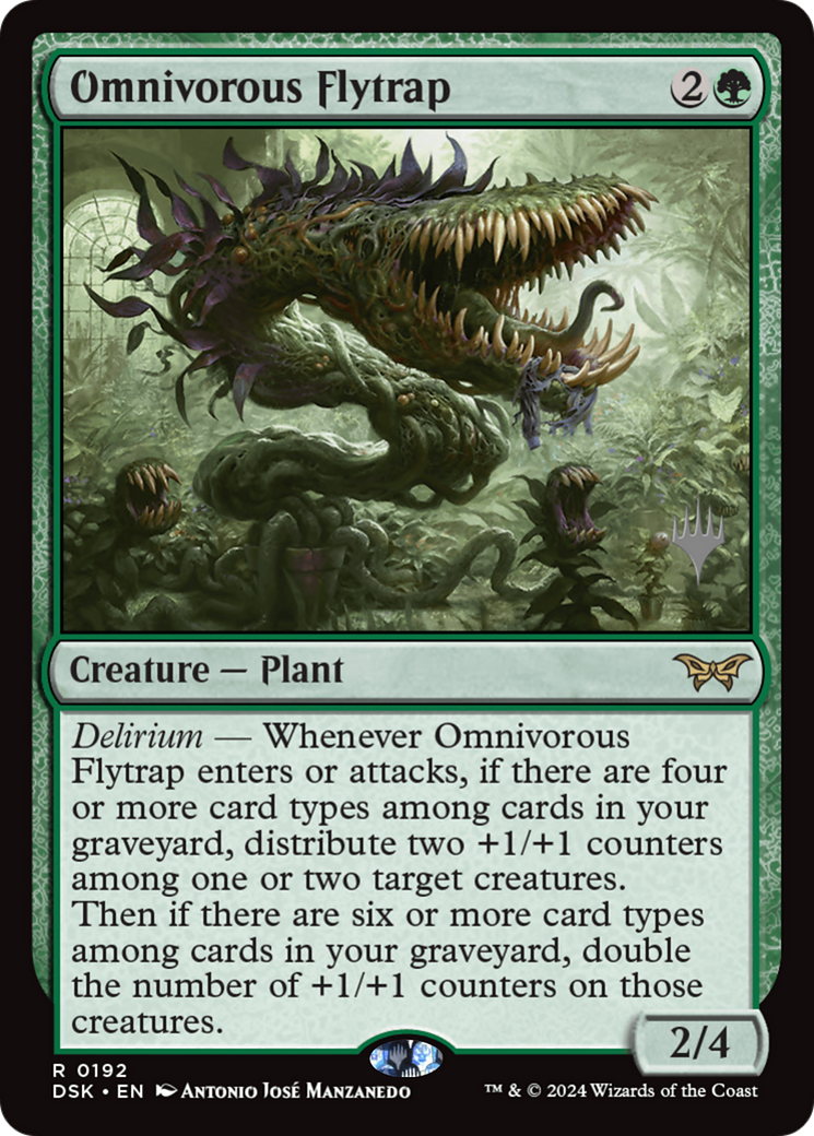 Omnivorous Flytrap (PPDSK-192) [Promo Pack: Duskmourn: House of Horror Promos] Foil