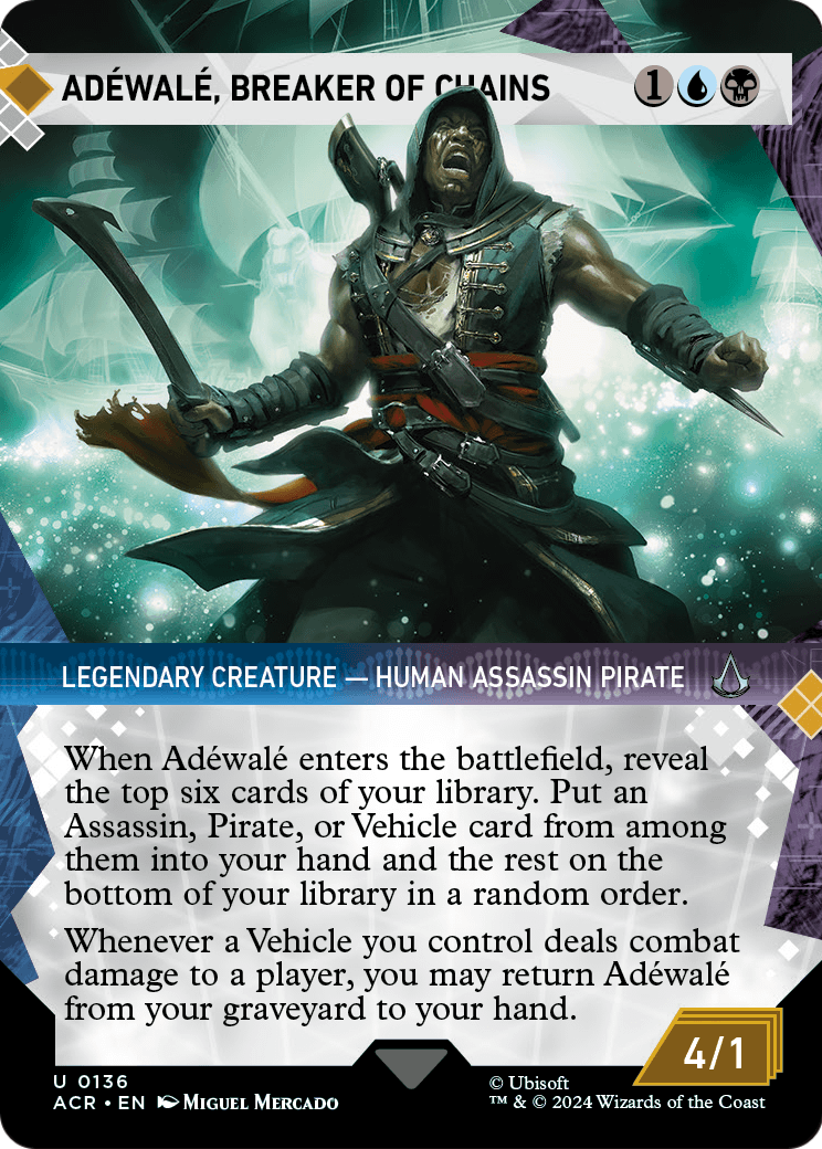 Adewale, Breaker of Chains (Showcase) (ACR-136) (Borderless) [Assassin's Creed]