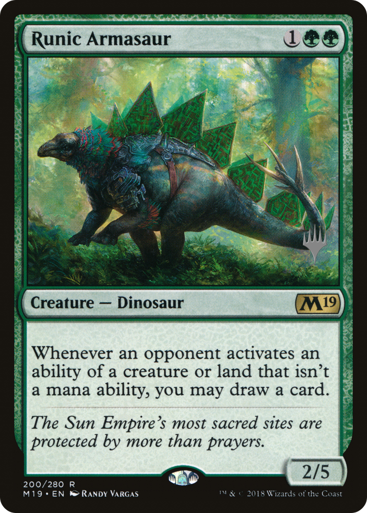 Runic Armasaur (PPIKO-200) [Promo Pack: Core Set 2019 Promos]