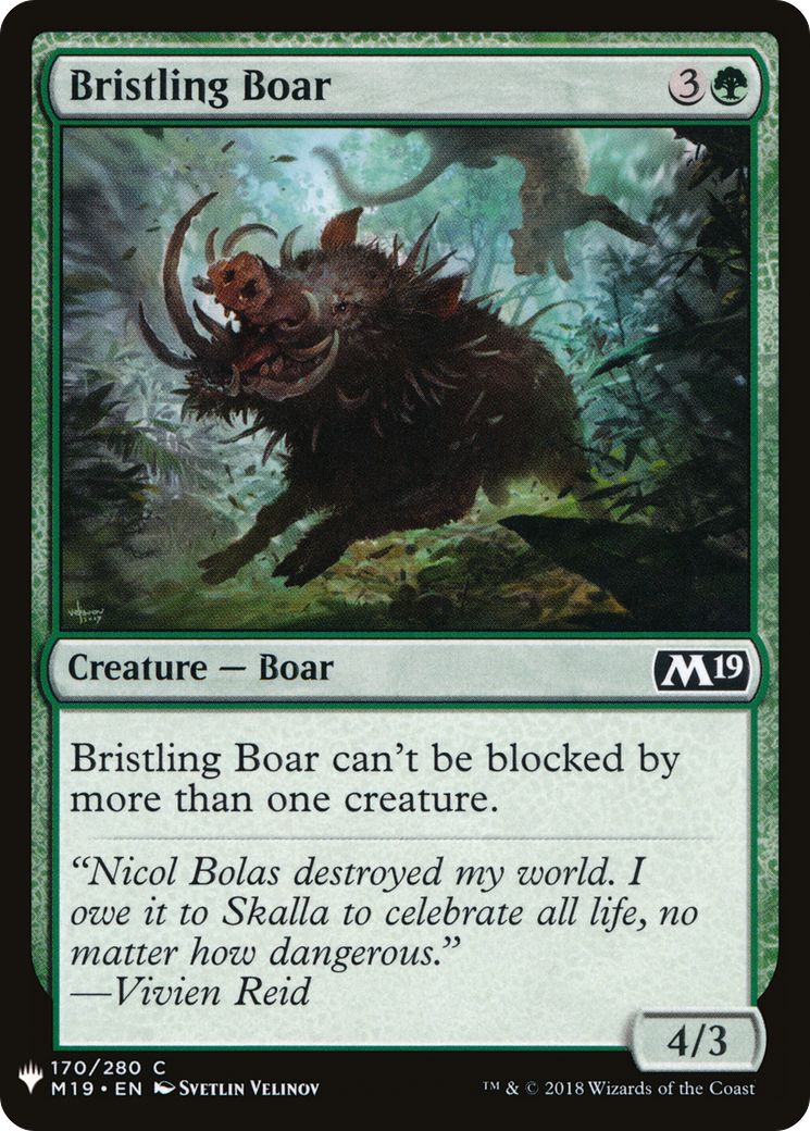 Bristling Boar (LIST-M19-170) [The List]