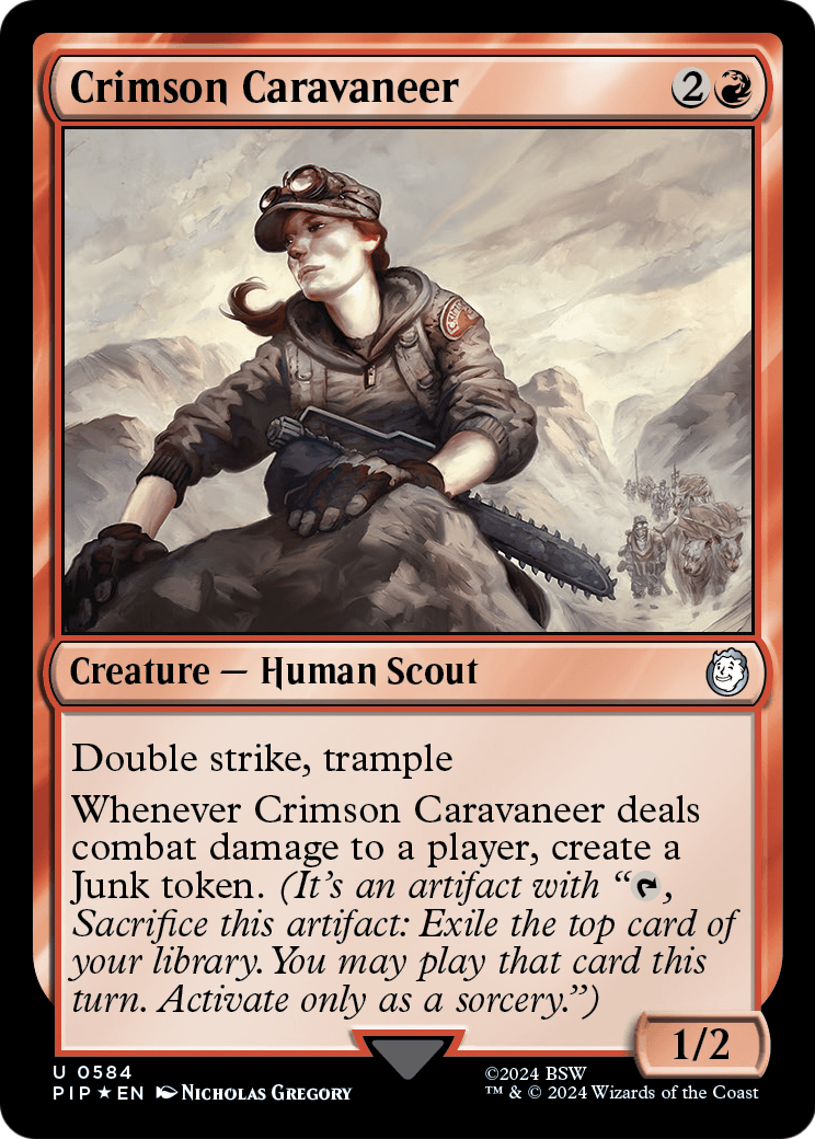 Crimson Caravaneer (Surge Foil) (PIP-584) [Fallout] Foil