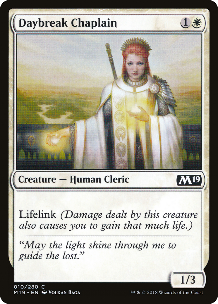 Daybreak Chaplain (M19-010) [Core Set 2019]