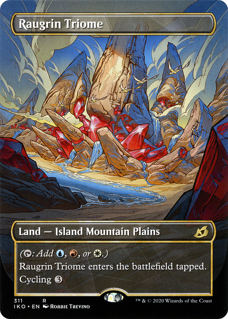 Raugrin Triome (Showcase) (IKO-311) (Borderless) [Ikoria: Lair of Behemoths] Foil