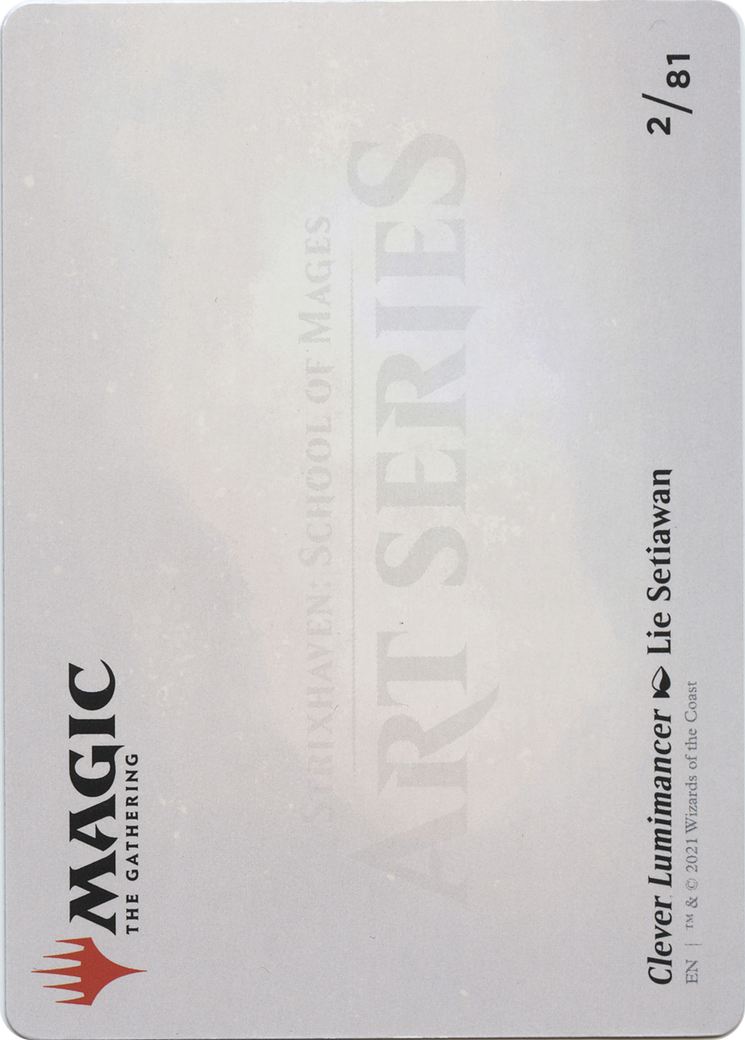Clever Lumimancer // Clever Lumimancer (ASTX-002) (Borderless) [Strixhaven Art Series] Foil