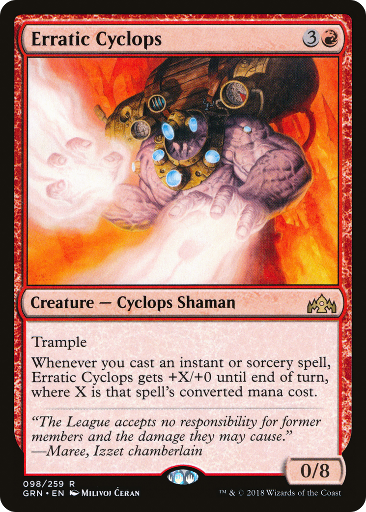 Erratic Cyclops (GRN-098) [Guilds of Ravnica] Foil