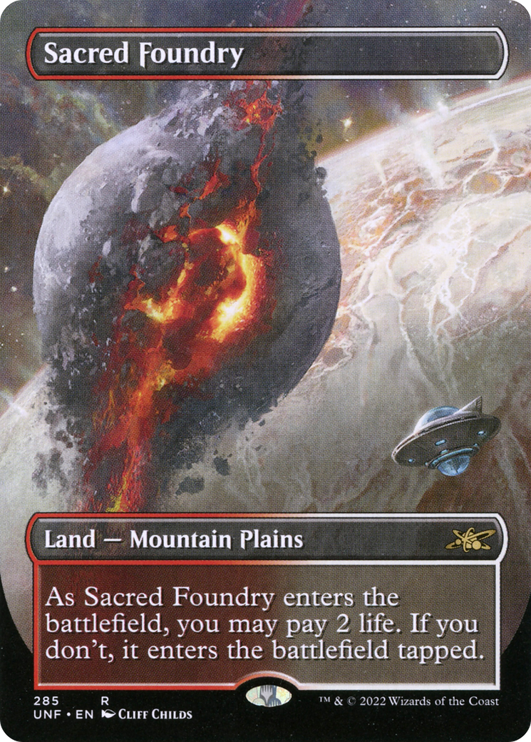 Sacred Foundry (Borderless) (UNF-285) [Unfinity] Foil