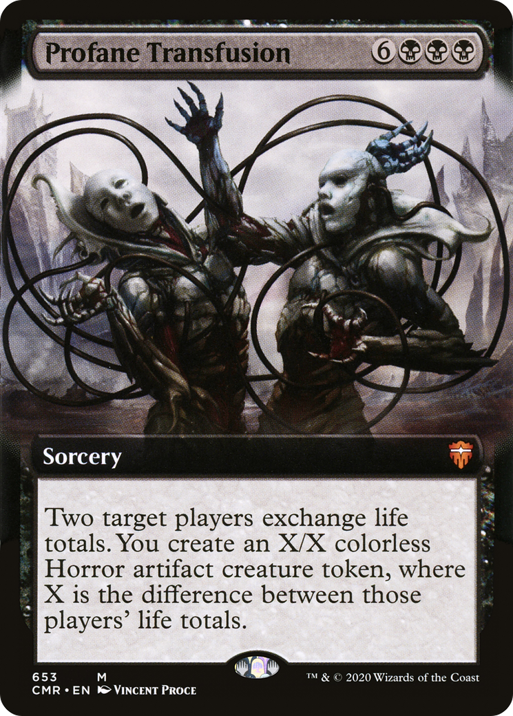 Profane Transfusion (Extended Art) (CMR-653) [Commander Legends]