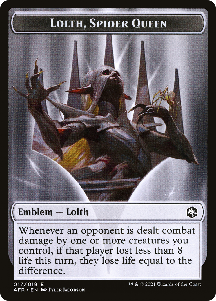 Lolth, Spider Queen Emblem (TAFR-017) [Adventures in the Forgotten Realms Tokens]