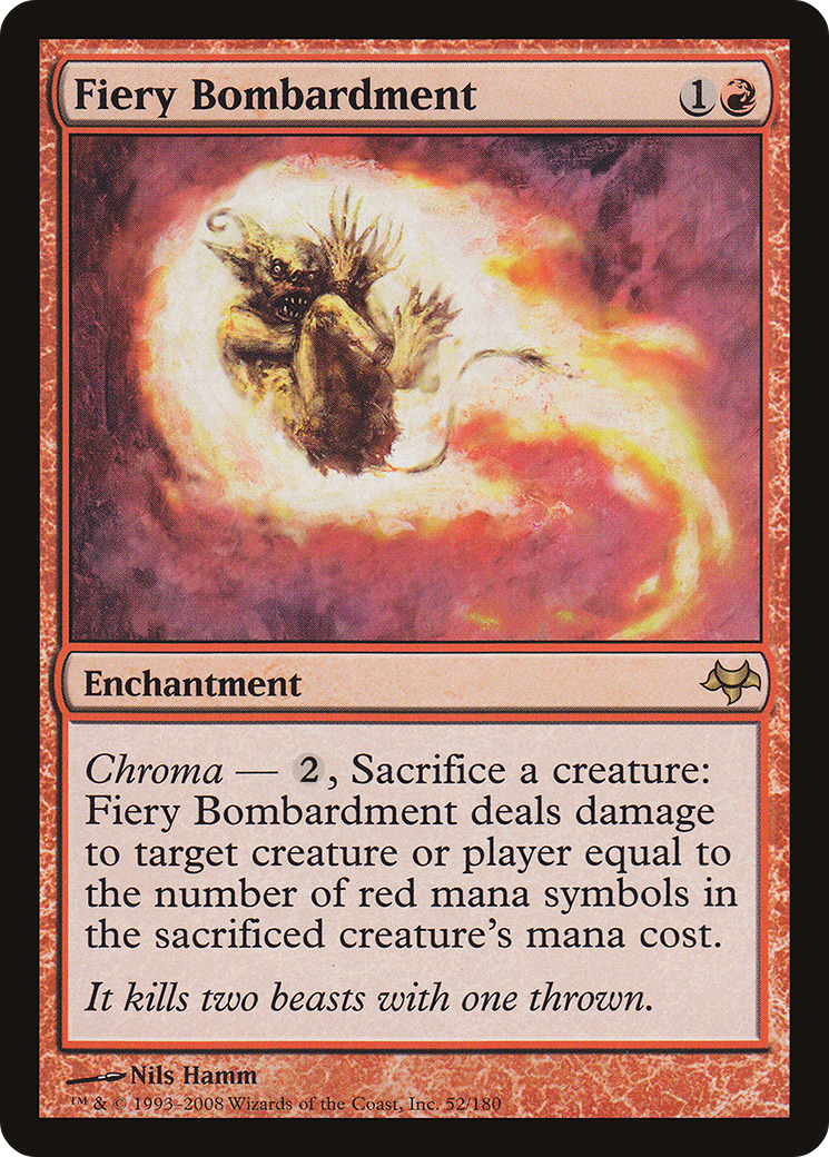 Fiery Bombardment (EVE-052) [Eventide] Foil