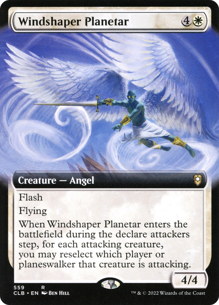 Windshaper Planetar (Extended Art) (CLB-559) [Commander Legends: Battle for Baldur's Gate] Foil