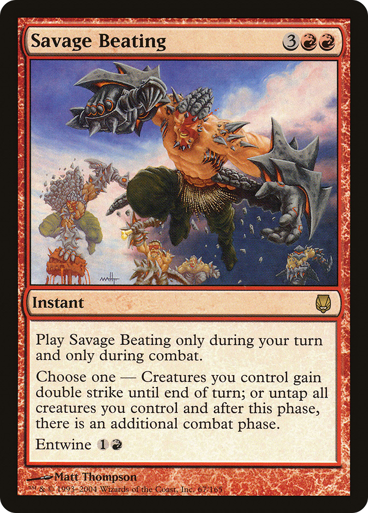 Savage Beating (DST-067) [Darksteel] Foil